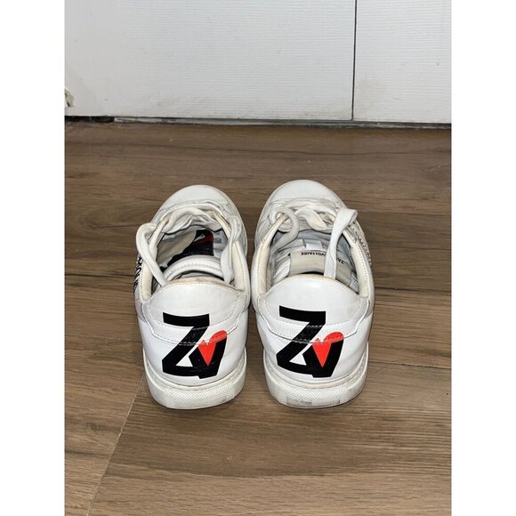 Zadig & Voltaire Amour White Leather Sneakers Womens Size 37 - Picture 5 of 10